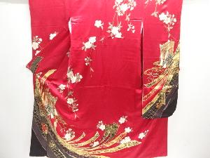 束ね熨斗に御所車模様刺繍振袖